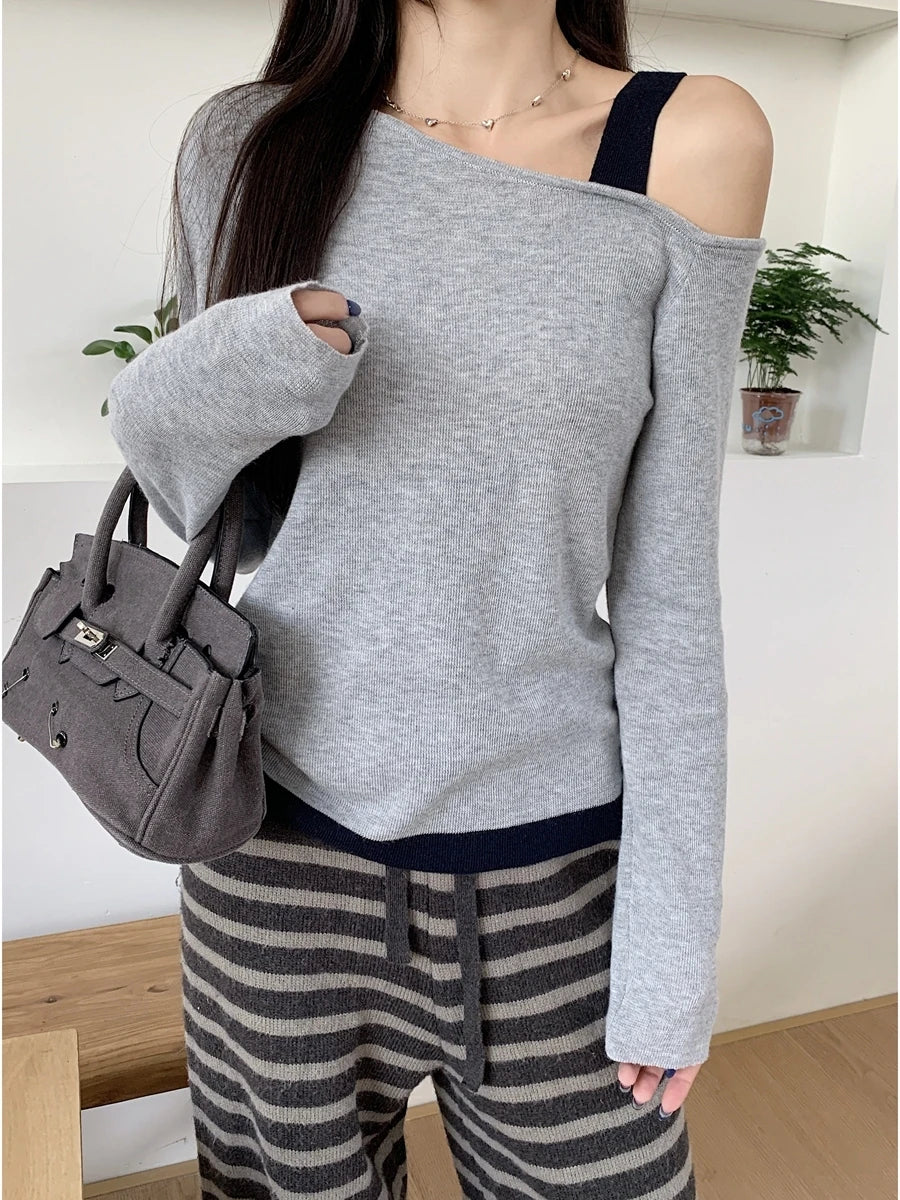 Acubi Knitted Off-shoulder Top