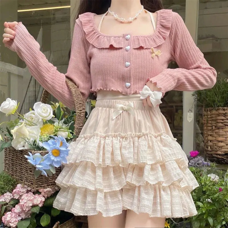 Coquette Core Ruffle Mini Skirt