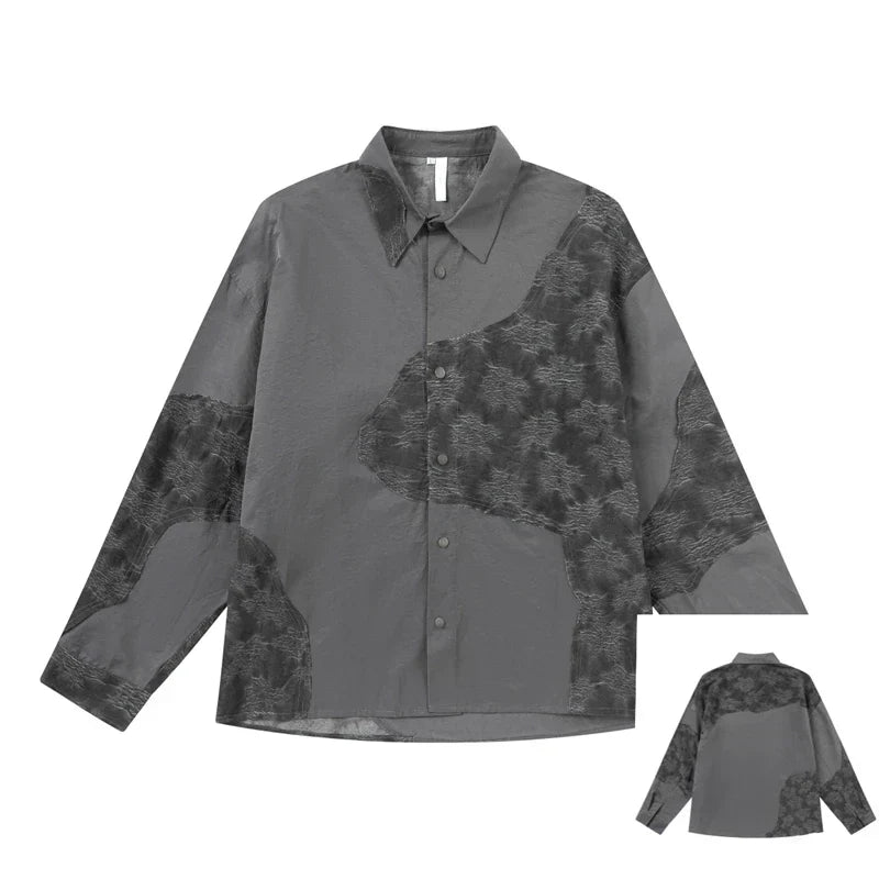 Camisa Blusa Patchwork Estilo Y2K