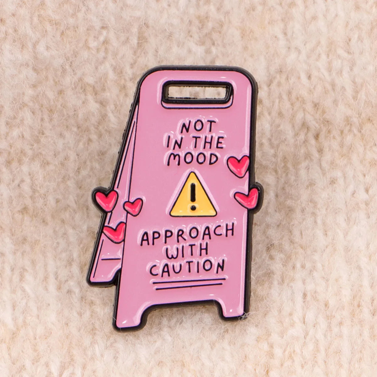 Warning Sign Brooches