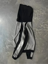 Y2K Striped Color Zip-up Gray Hoodie