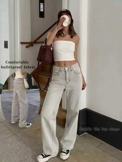 Y2K Straight Leg Gray Jeans