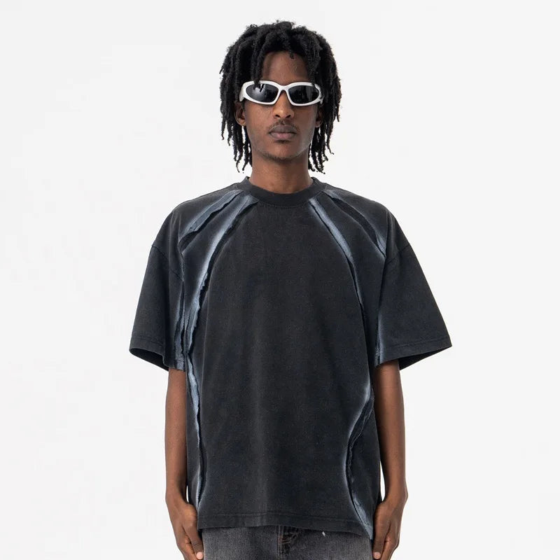 Casual Vibrant Graphic Black Print T-Shirt