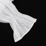 Transparent Ruffle Long Sleeve Coquette Blouses