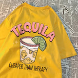 Creative Casual Round Neck Tequila T-Shirt