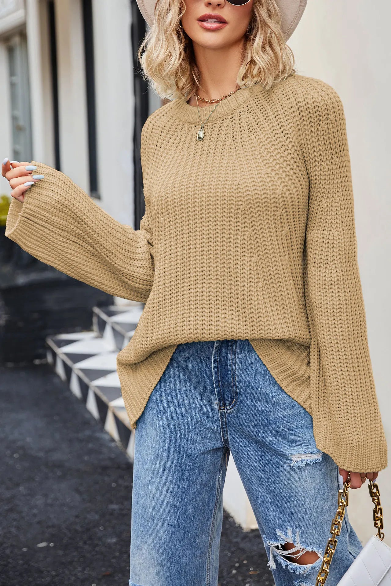 Soft Girl Cozy Oversized Knitted Sweater