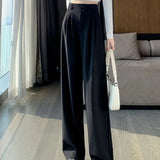 Corporate Girl Wide-leg Korean Style Pants