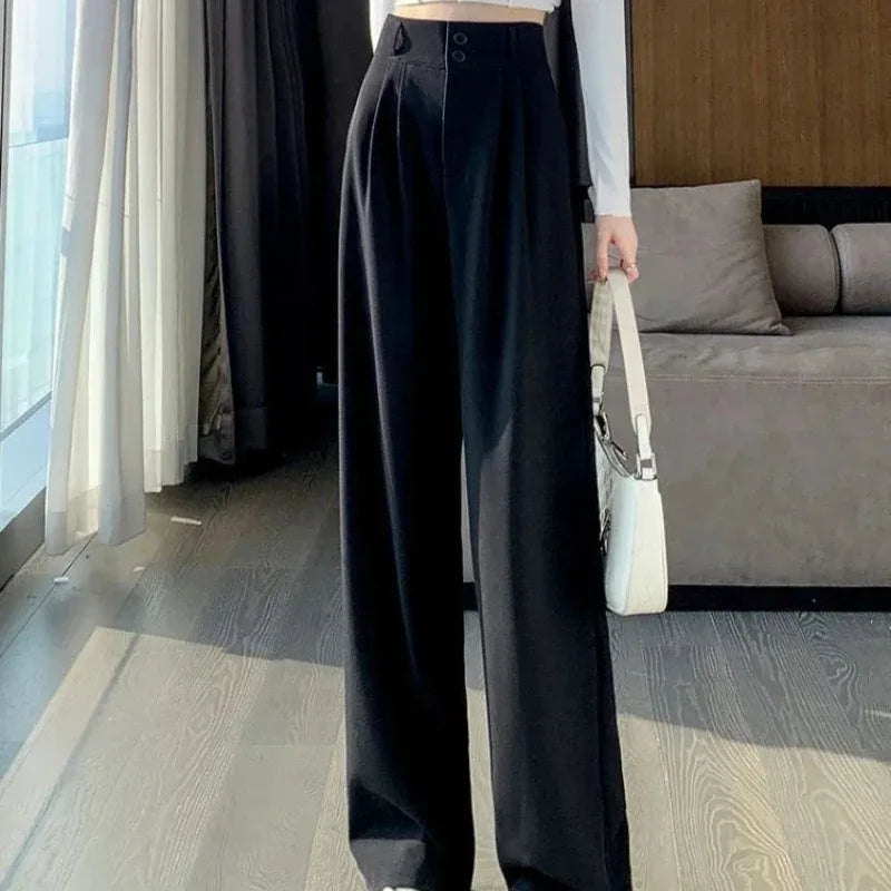 Corporate Girl Wide-leg Korean Style Pants