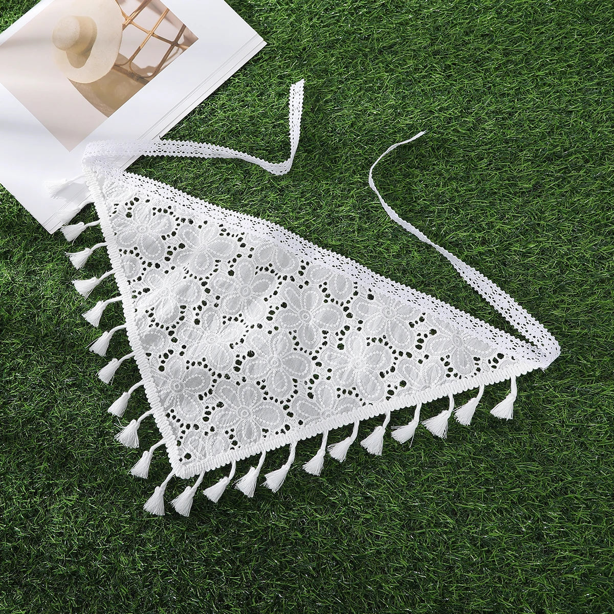 Flower Print Triangle Handmade Headband