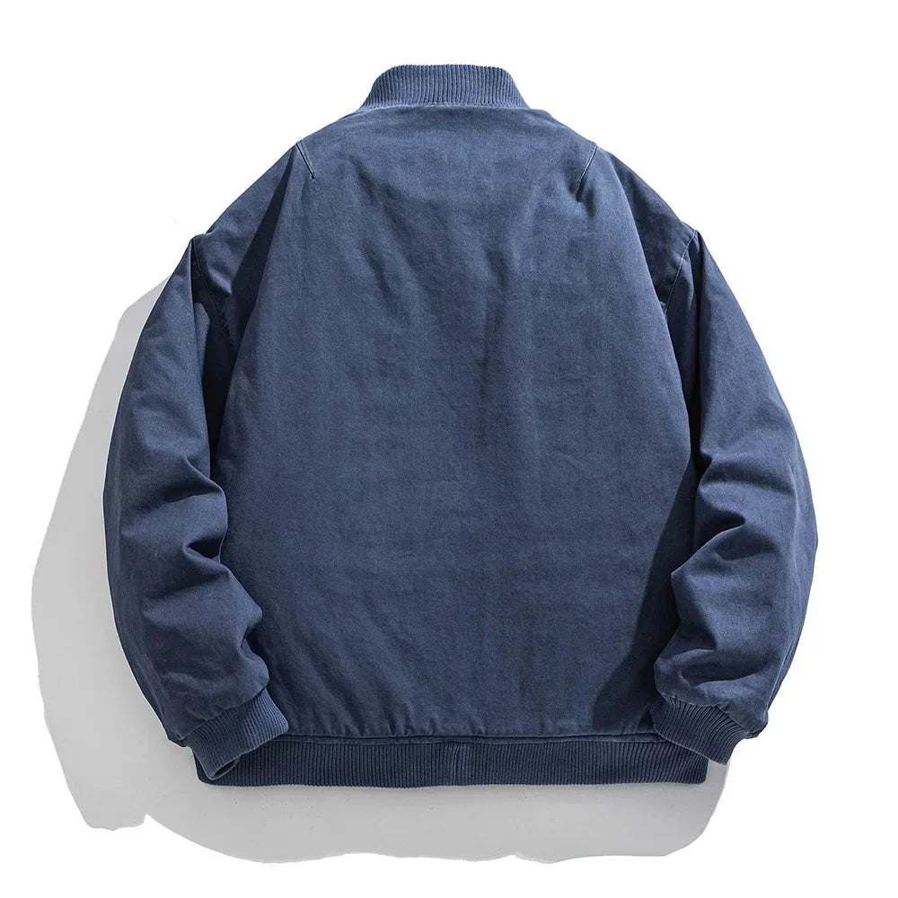 Solid Color Japanese Denim Jacket