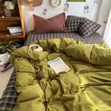 Preppy Plaid Brown Bedding Set