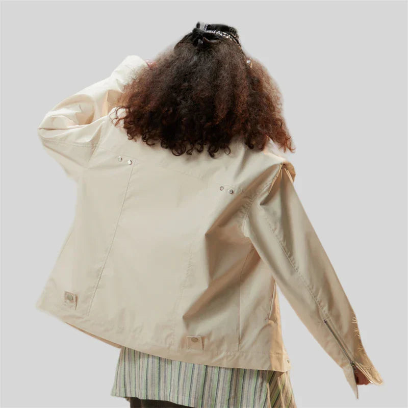 Boxy Fit Pocket Varsity Jacket