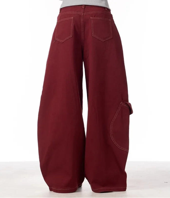 Cyberpunk High Waisted Cargo Jeans