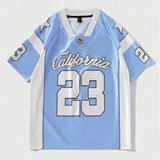 Vibrant V-Neck Football Jersey T-shirt