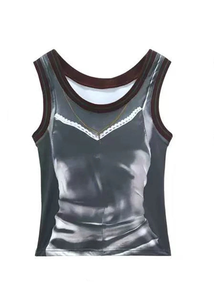 Punk Dark Silver Tank Top
