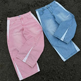 Y2K Splicing Stickerei Jeans