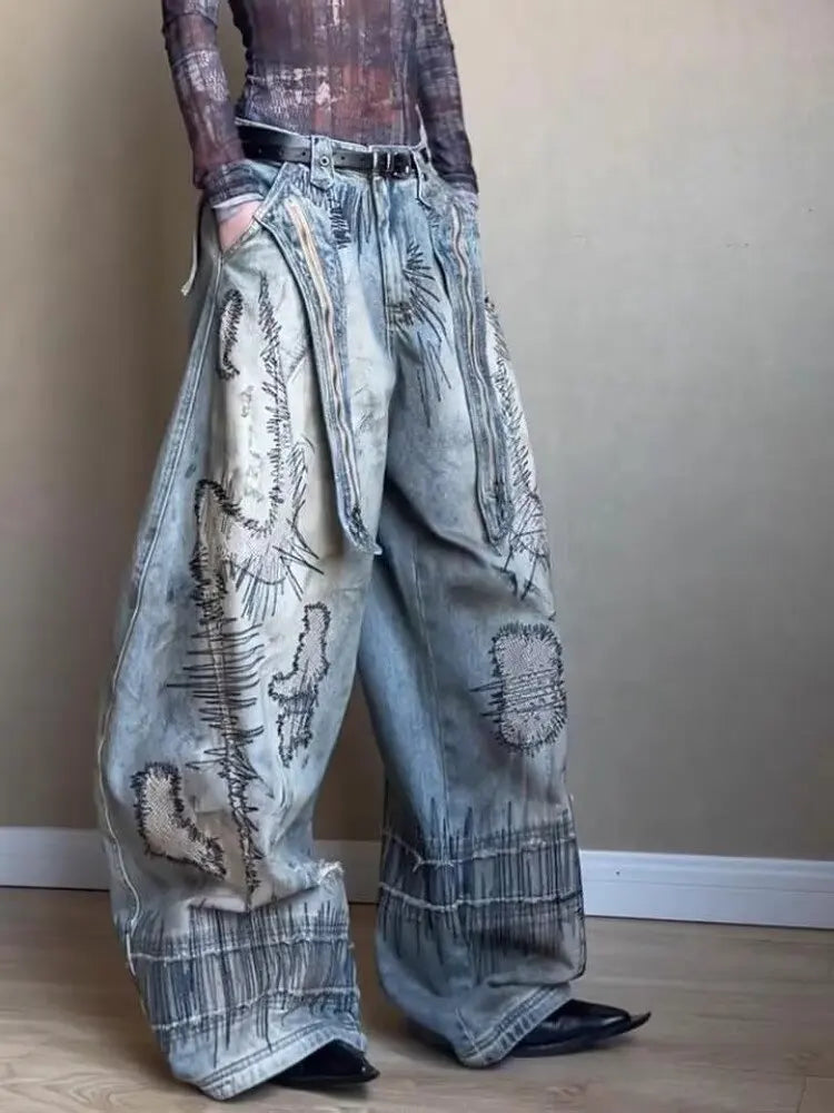Y2K Sikle Baggy Jeans