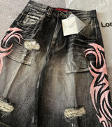 Y2K Vintage Patched Denim Jorts