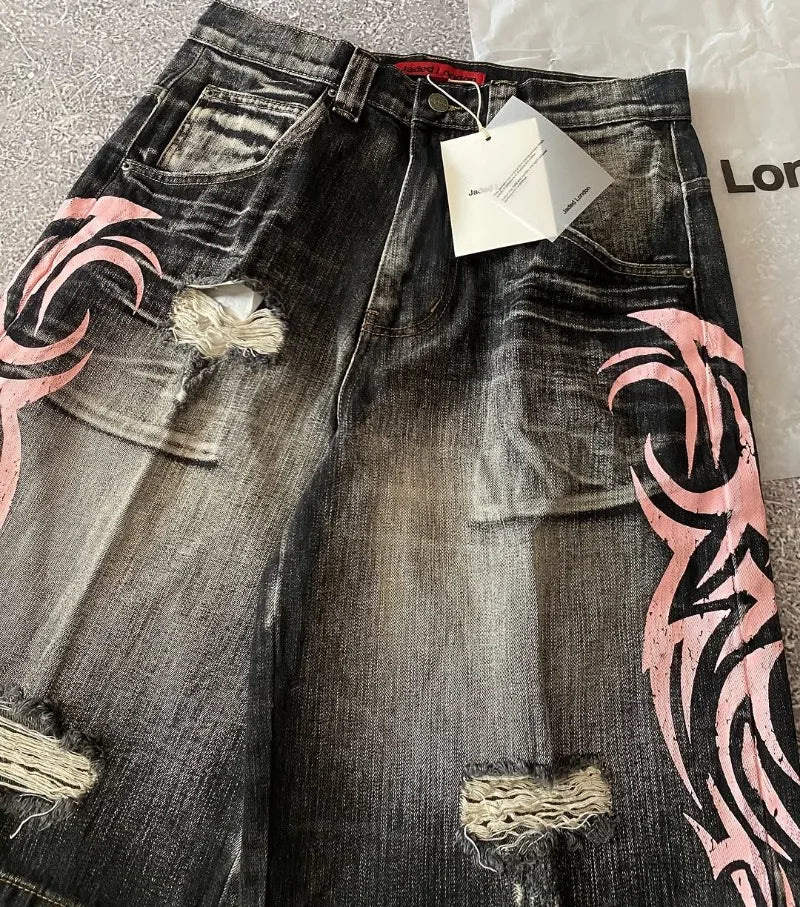 Y2K Vintage Patched Denim Jorts