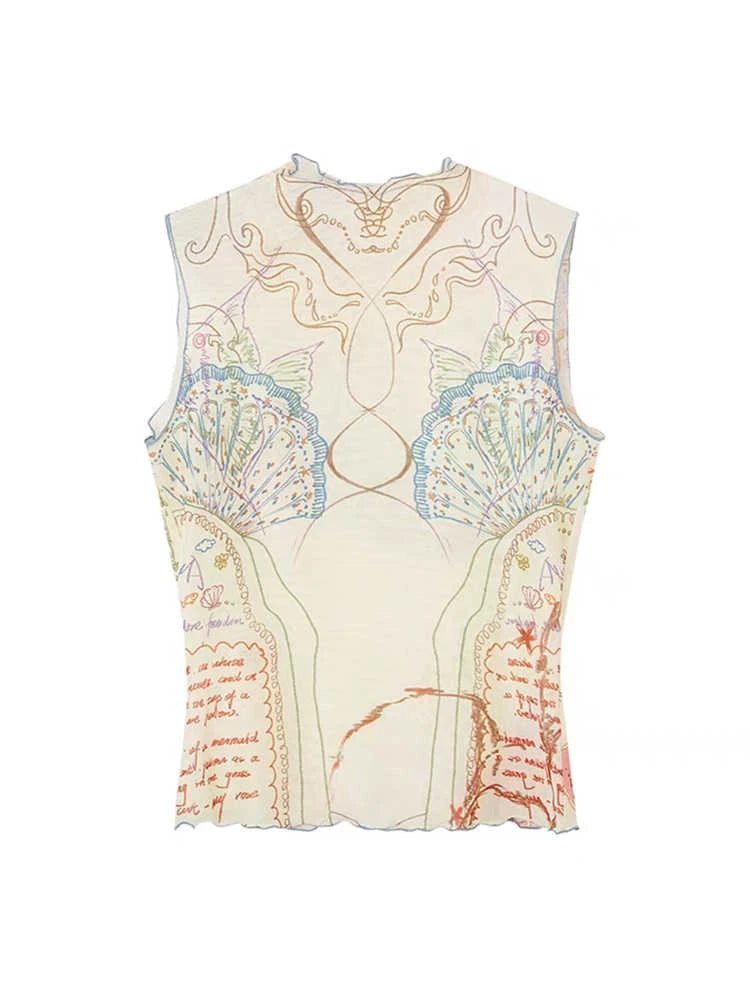 Vintage Mesh Dye Punk Tank Top