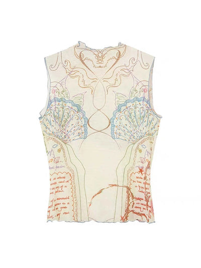 Vintage Mesh Dye Punk Tank Top