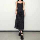 Vintage Grunge Floral Maxi Dress