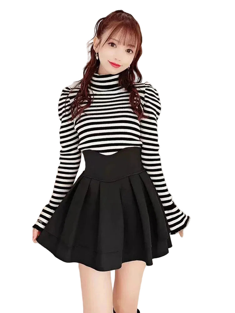 Short Black Cute Kawaii Mini Skirt
