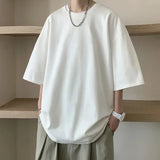 Oversized White Cotton Soft Boy T-Shirt
