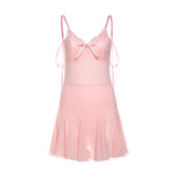 Minivestido Coquette sin Espalda con Lazo