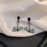 Dragonfly Retro Drip Oil Earrings