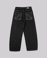 Embroidery Baggy Loose Straight Jeans
