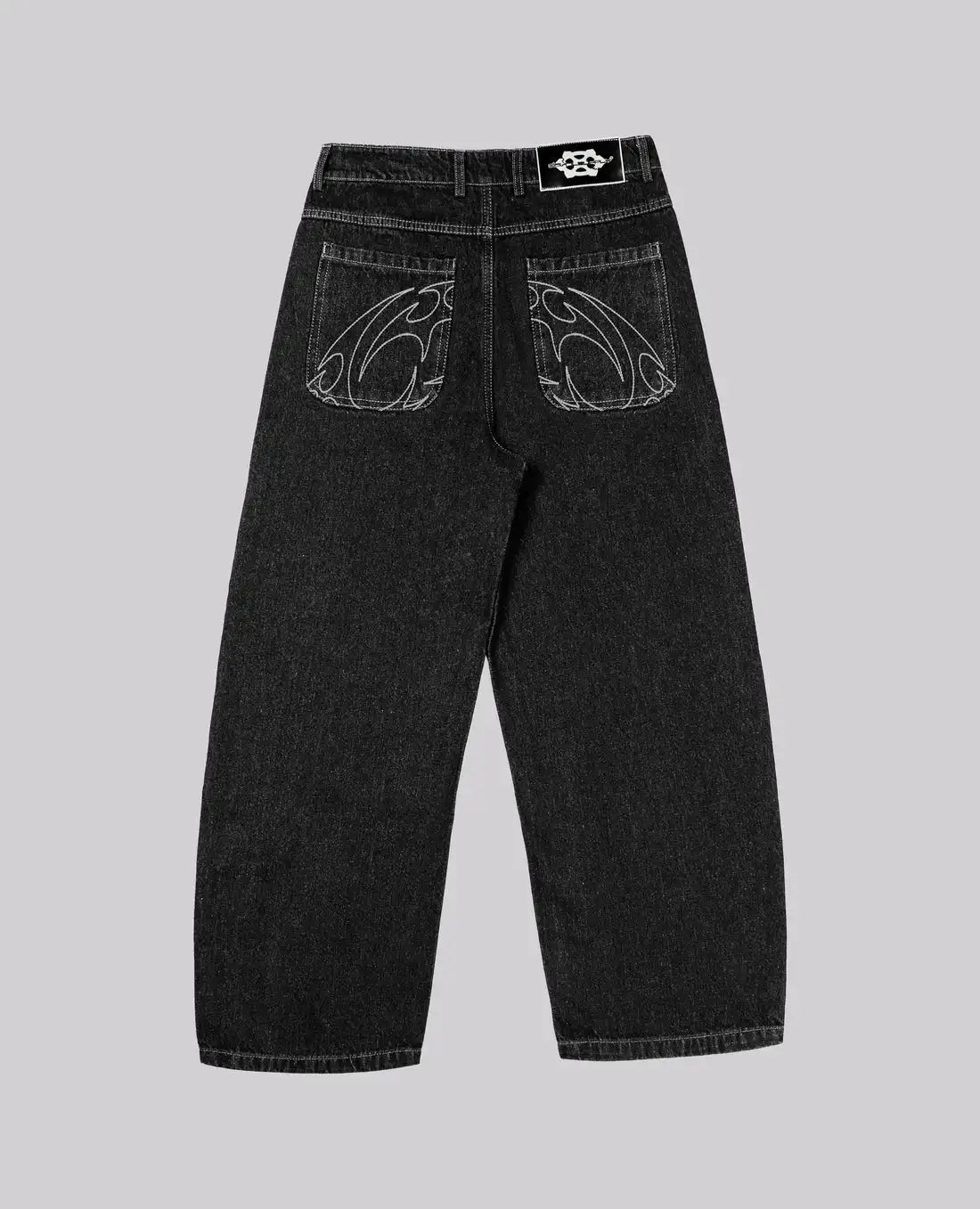 Embroidery Baggy Loose Straight Jeans