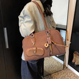Corporate Girl Fancy Solid Color Shoulder Bag