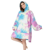 Unisex Flannel Hooded Sweater Blanket