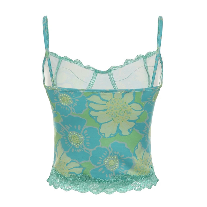 Y2K Lagoon Green Top