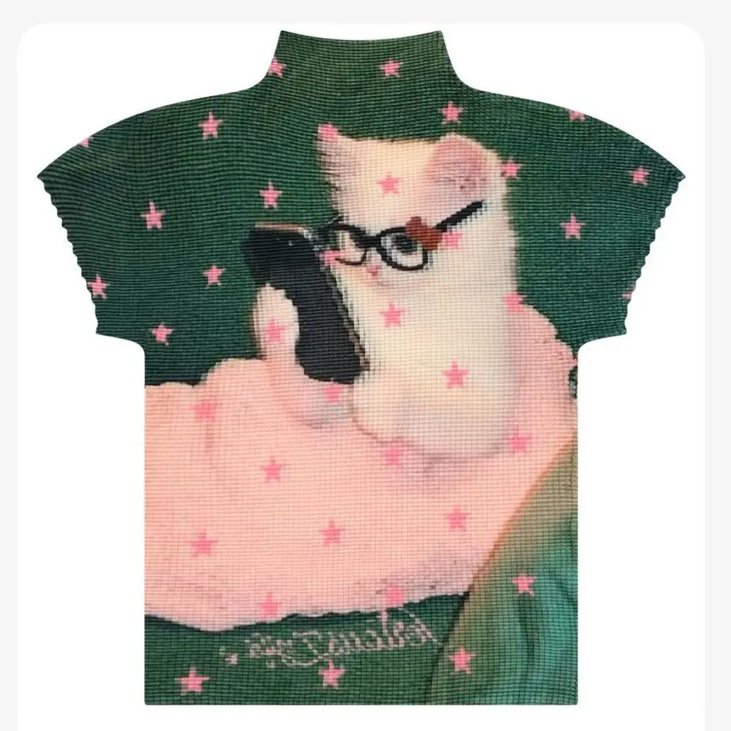 Y2K Slim Half Collar Top