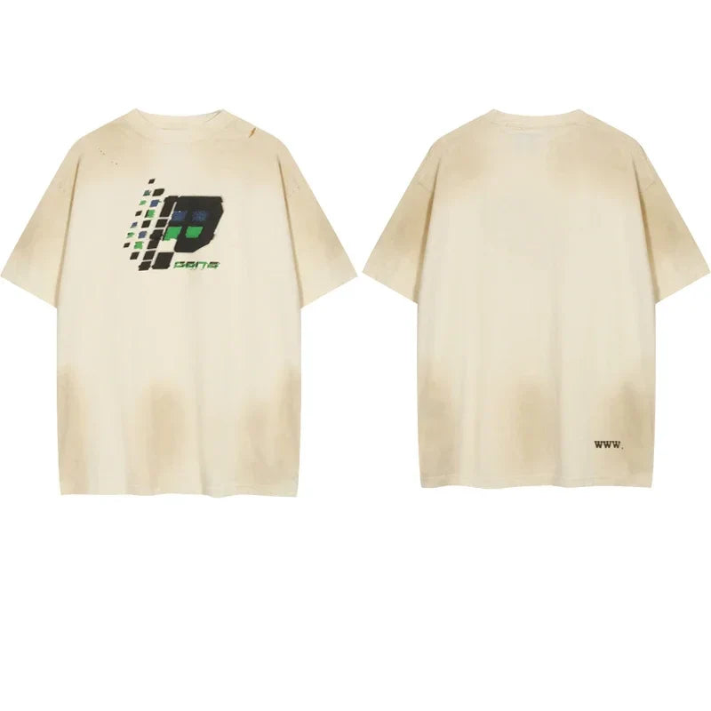 Patchwork Washed T-shirts
