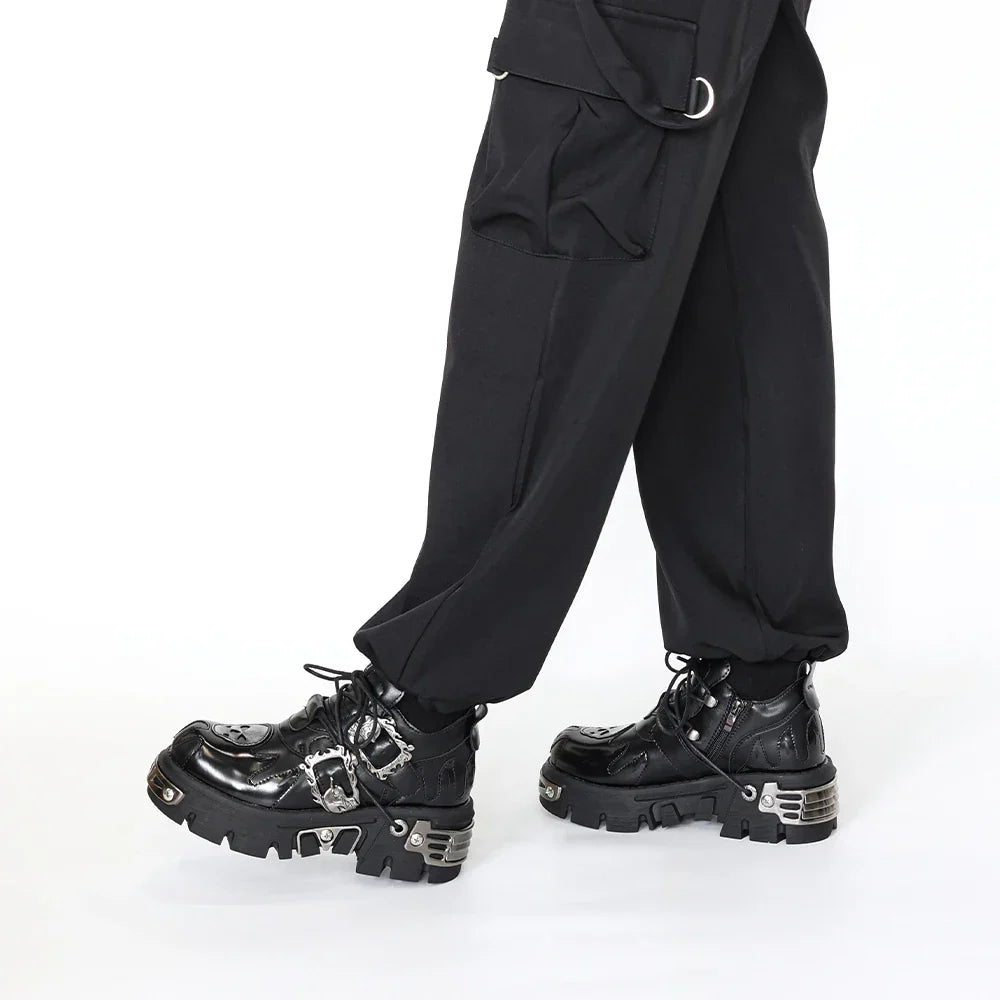 Gothic Rock Leather Platform Shoes