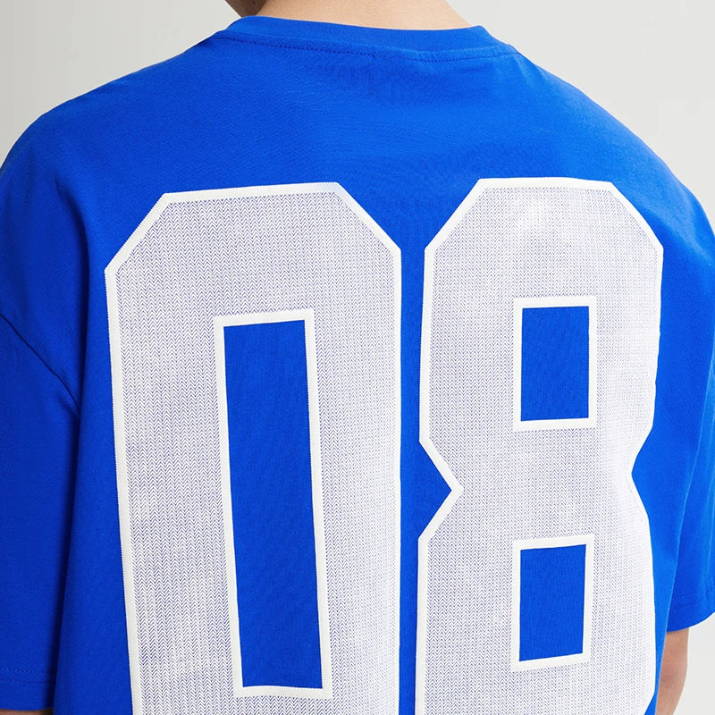 Camiseta Bordada con Estampado de Letras Deportivas