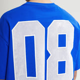 Camiseta Bordada con Estampado de Letras Deportivas