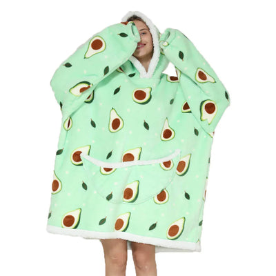 Avocado Oversized Kuscheldecke mit Kapuze