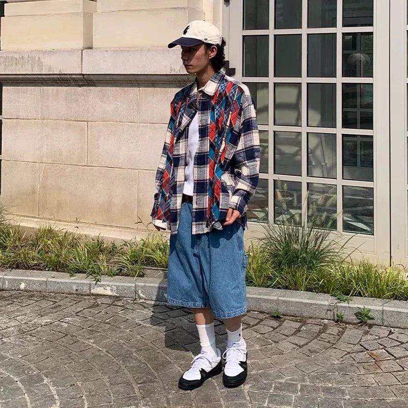 Urban Loose Plaid Long Sleeve Shirt
