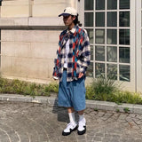 Urban Loose Plaid Long Sleeve Shirt