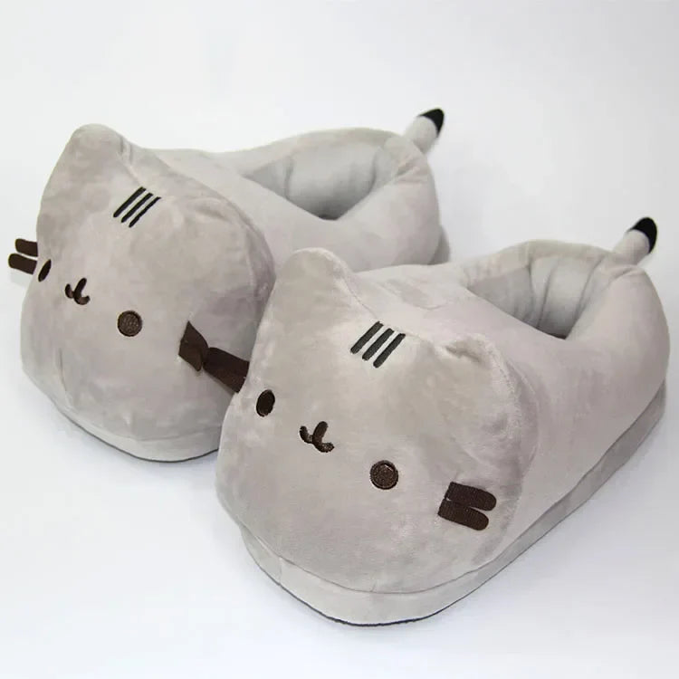 Cute Cat Fluffy Winter Indoor Slippers