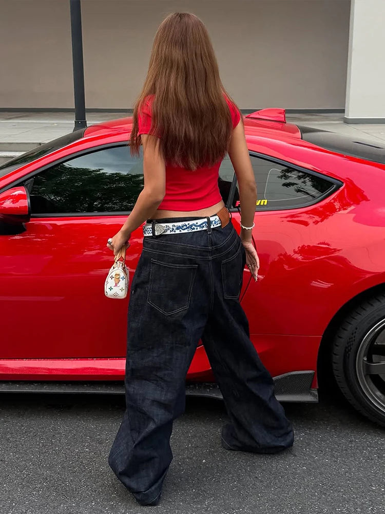 Baddie Core Red Frog Button Top