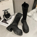 Lolita Zipper Thick Sole Zipper Boots