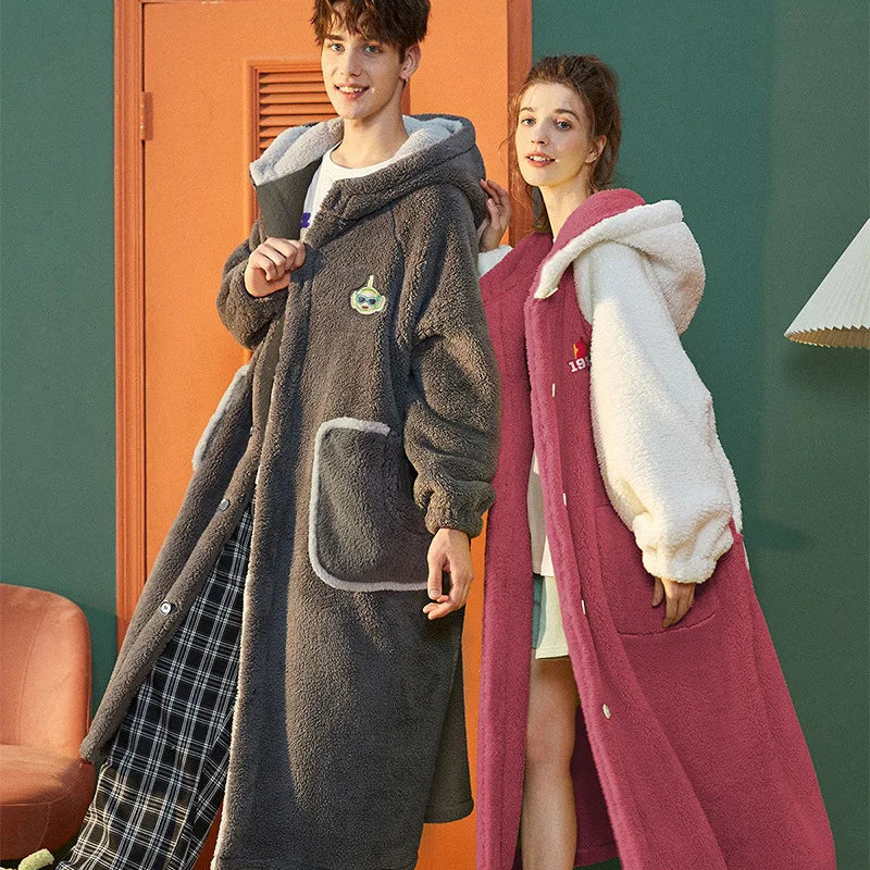 Pijama Grueso de Otoño e Invierno para Pareja