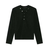 Knitting V-Neck Slim Fit T-Shirt