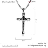 Y2K Stainless Steel Gothic Cross Pendant Necklace