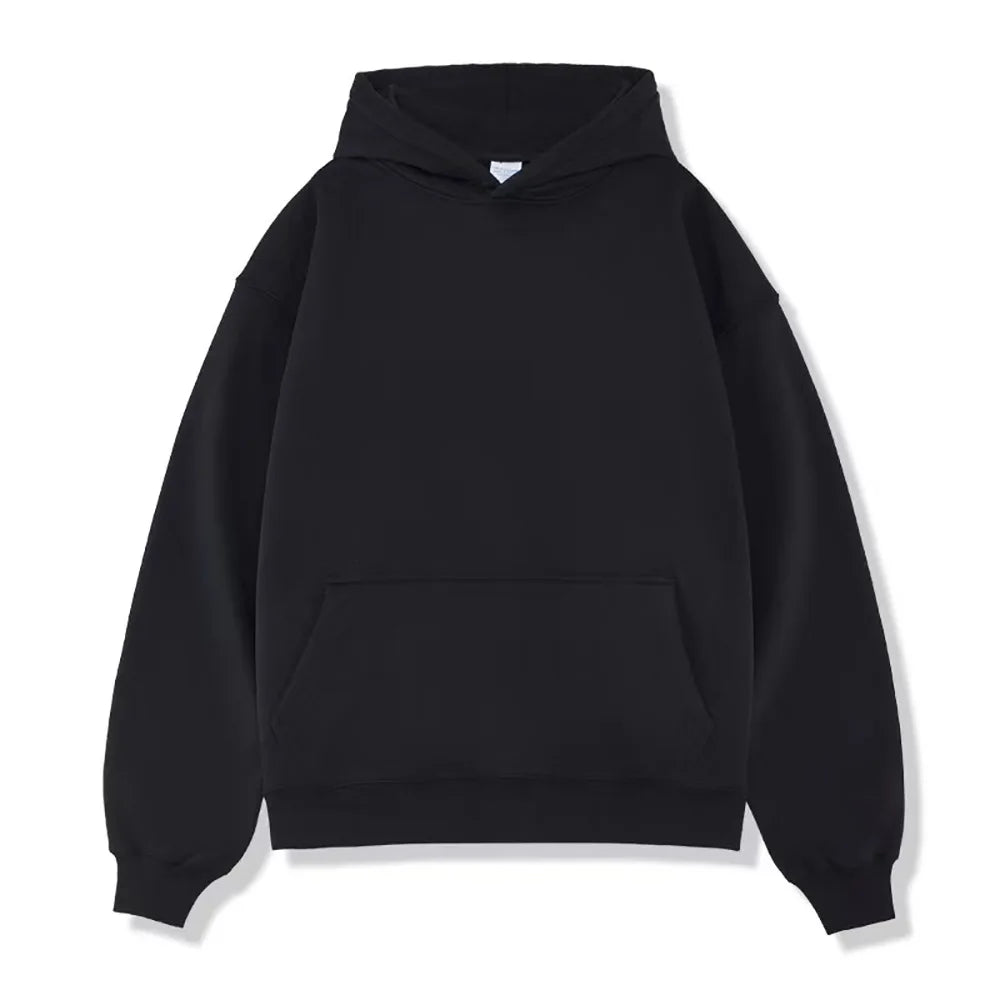 Sudadera con capucha lisa de color liso
